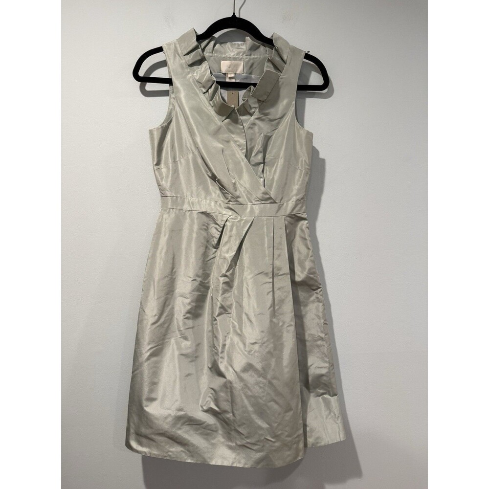 NEW J Crew Blakely 100% Silk Taffeta Dress 0 Lt Mint Green 22511 Preppy Wedding
